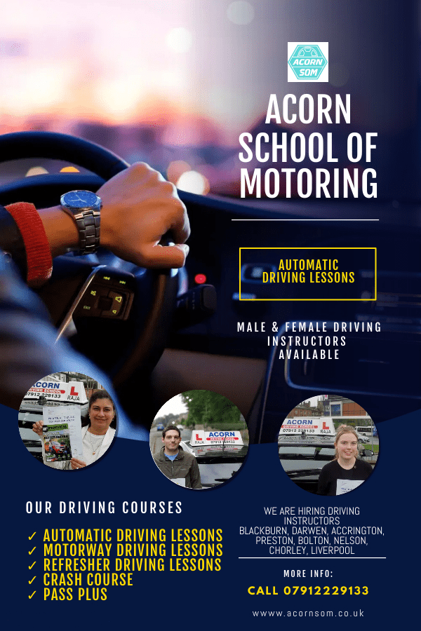 automatic driving instructor automatic driving lessons automatic driving school female instructor Blackburn Darwen Accrington
